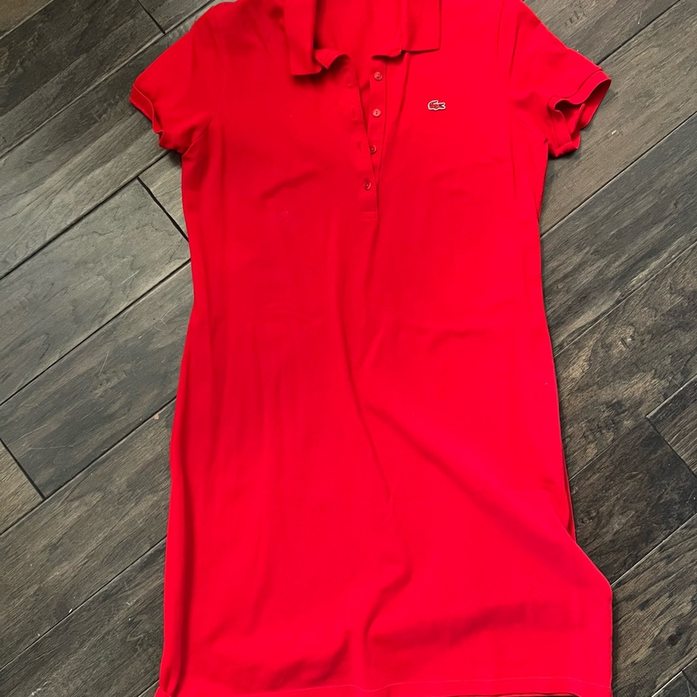 Lacoste Red Polo Dress